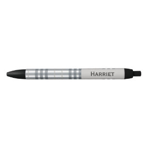 Highland-Beige-Karo mit individuellem Namen  Kugelschreiber