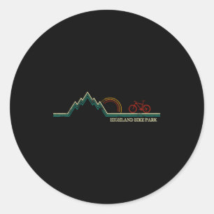 Highland Bike Park New Hampshire Mountainbiken Runder Aufkleber