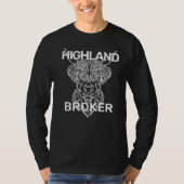 Highland Broker Männer schottische Rinder Hochland T-Shirt (Vorderseite)