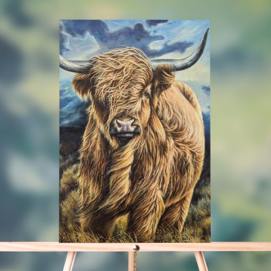 Highland Bull Acrylschild (Neutral)