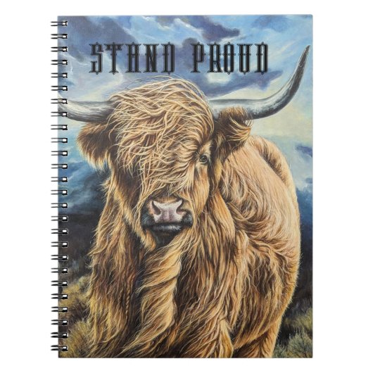 Highland Bull Backpack Notizblock (Vorderseite)