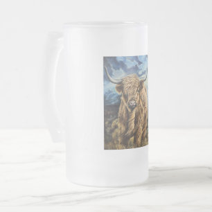 Highland Bull Mattglas Bierglas