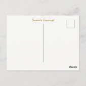 Highland Calf in Snow Christmas Holiday Postkarte (Rückseite)