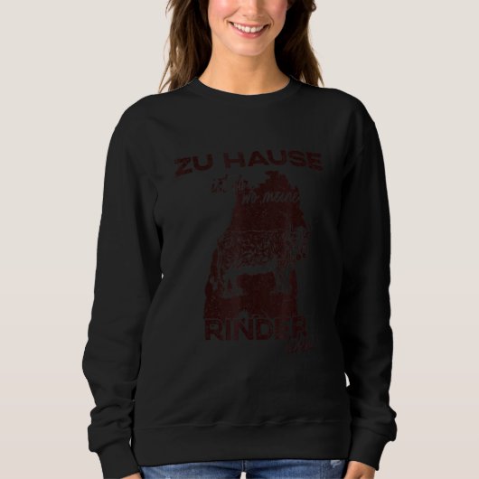 Highland Cattle Breeder Highland Cow Hesse 2 Sweatshirt (Vorderseite)