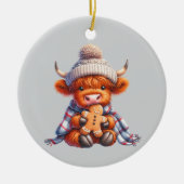 Highland Cattle Christmas Baby Keramik Ornament (Vorne)