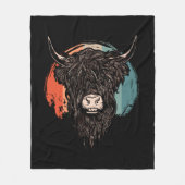 Highland Cattle Fleecedecke (Vorderseite)