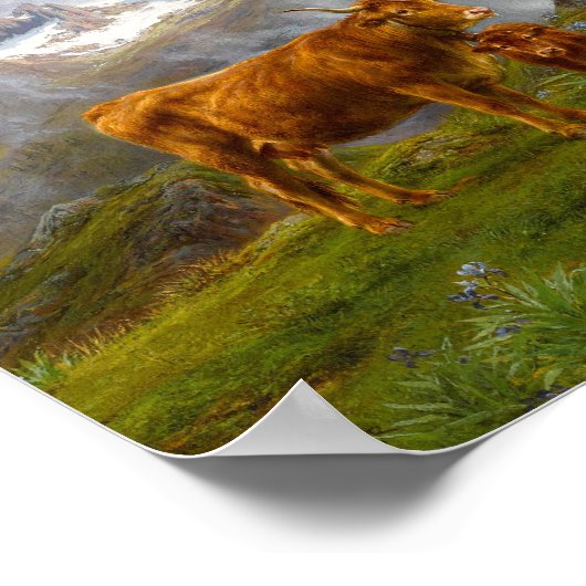 Highland Cattle | Rosa Bonheur Poster (Ecke)