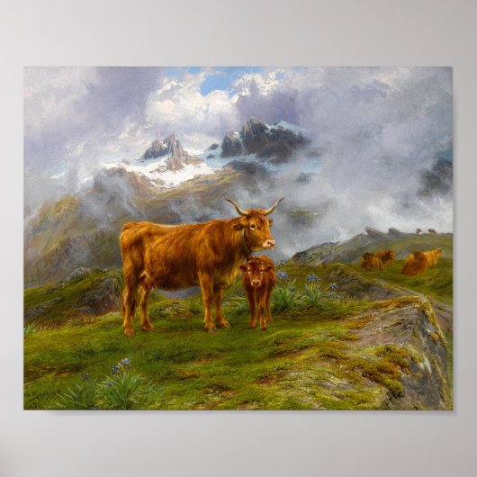 Highland Cattle | Rosa Bonheur Poster (Vorne)