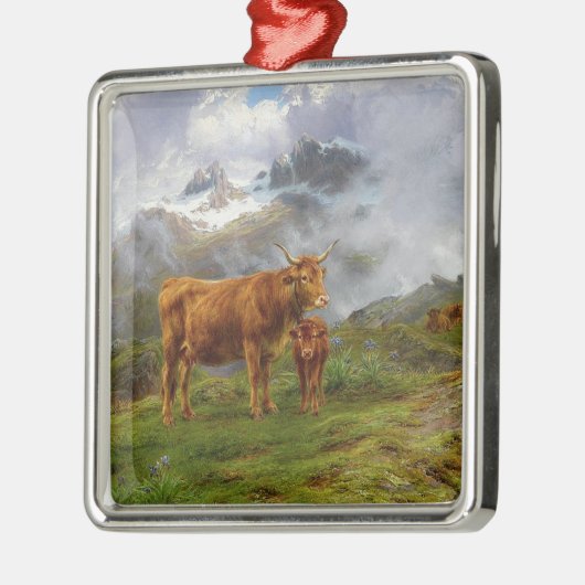 Highland Cattle (von Rosa Bonheur) Ornament Aus Metall (Links)