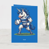 Highland Charge Unicorn Rugby Pride Karte (Rückseite)