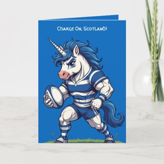 Highland Charge Unicorn Rugby Pride Karte (Vorderseite)