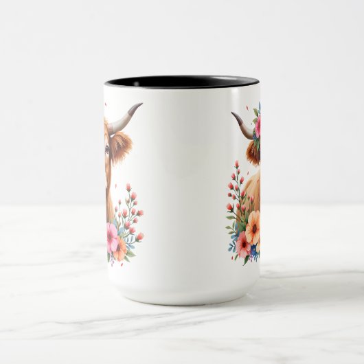 Highland Charm Designs Niedliche schottische Highl Tasse (Zentrum)