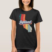 Highland City Retro Vintages Heimat Kalifornien T-Shirt (Vorderseite)
