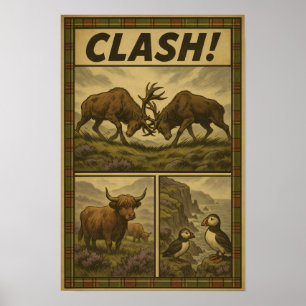 Highland Clash - Stadien, Puffins und Rinder Poster