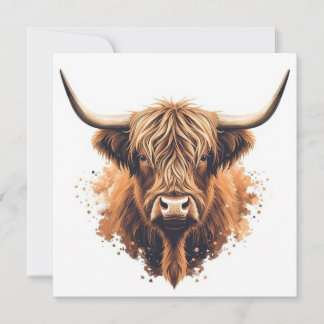 Highland Coo Greeting Card -  Karte