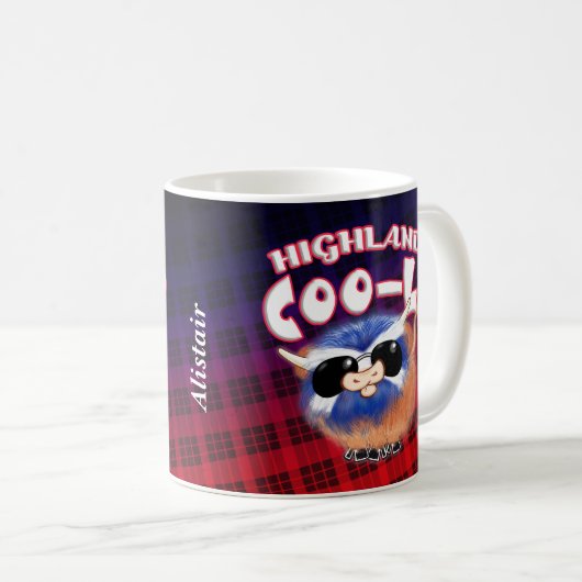 Highland Coo-i Kaffeetasse (VorderseiteRechts)