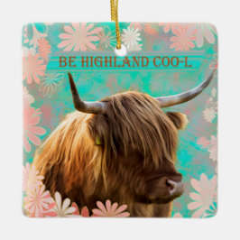 Highland Coo Keramikornament