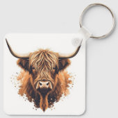 Highland Coo Keyring Schlüsselanhänger (Rückseite)