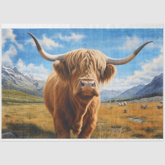 Highland Cow 1 Decoupage Paper Seidenpapier (Vorderseite)