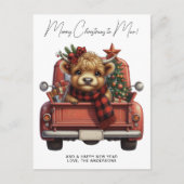 Highland Cow 2025 Kalender Truck Weihnachtskarte Postkarte (Vorderseite)