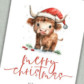 Highland Cow 2026 Kalender Frohe Weihnachten