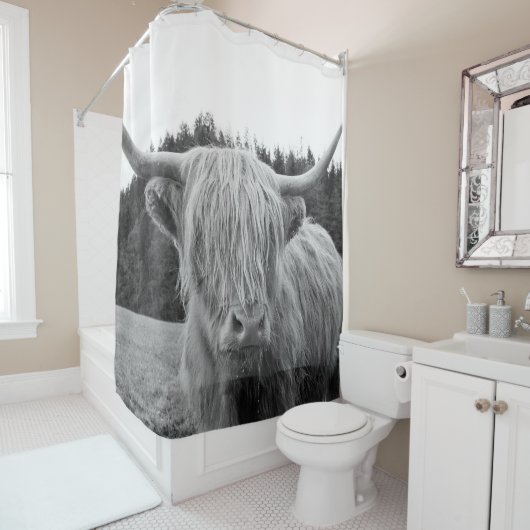 Highland Cow #6 #wall #art Duschvorhang (Beispiel)