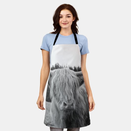 Highland Cow #6 #wall #art Schürze (Getragen)
