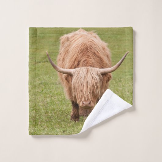 Highland Cow #8 #wall #art Badhandtuch Set (Waschlappen)