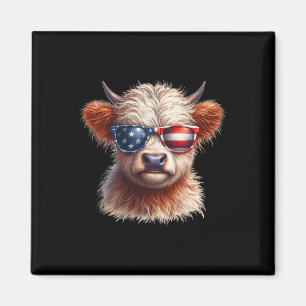 Highland Cow Amerikanische Unabhängigkeitstag Inde Magnet