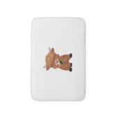 Highland Cow and Dandelion Puff Classic T - Shirt Badematte (Vorderseite Vertikal)