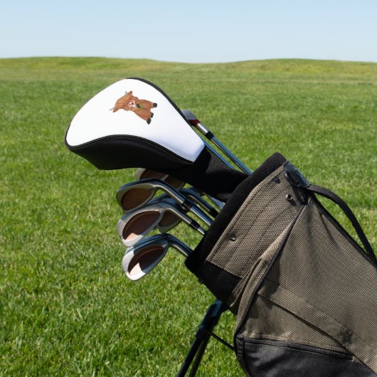 Highland Cow and Dandelion Puff Classic T - Shirt Golf Headcover (In SItu)