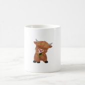 Highland Cow and Dandelion Puff Classic T - Shirt Kaffeetasse (Mittel)
