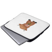 Highland Cow and Dandelion Puff Classic T - Shirt Laptopschutzhülle (Vorne Knopf)