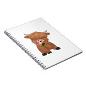 Highland Cow and Dandelion Puff Classic T - Shirt Notizblock (Rechte Seite)