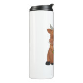 Highland Cow and Dandelion Puff Classic T - Shirt Thermosbecher (Nach links gedreht)