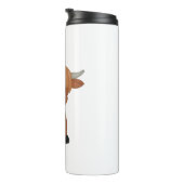 Highland Cow and Dandelion Puff Classic T - Shirt Thermosbecher (Nach rechts gedreht)