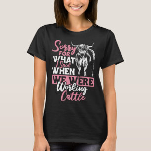 Highland Cow Apparel Highland Cattle Bauer für Wo T-Shirt