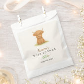 Highland Cow Baby Dusche Fevor Bag Geschenktütchen (Ausgeschnitten)