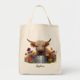 Highland Cow Baby Personalisiert Tragetasche