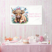 Highland Cow Baby Shower Bliss Girl