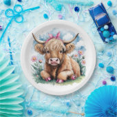 Highland Cow Baby Shower Bliss Pappteller (Party)