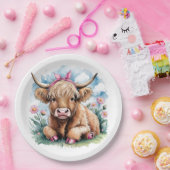 Highland Cow Baby Shower Bliss Pappteller (Party)