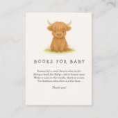 Highland Cow Baby Shower Books für Baby Begleitkarte (Vorderseite)