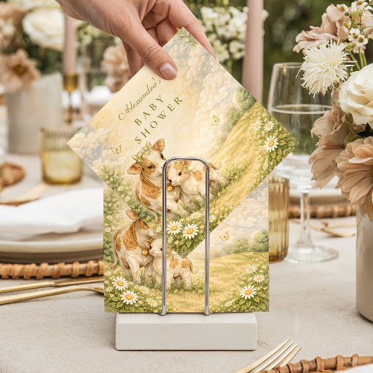 Highland Cow Baby Shower Serviette