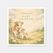 Highland Cow Baby Shower Serviette (Vorderseite)
