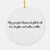 Highland Cow Baby's First Christmas Ornament (Hinten)