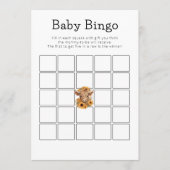 Highland Cow Bingo Baby Showgame Card Einladung (Vorderseite)