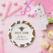 Highland Cow Birthday Baby Shower Pappteller (Party)