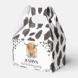 Highland Cow Birthday Favor Box Geschenkschachtel