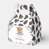 Highland Cow Birthday Party Fevor Box Geschenkschachtel (Rückseite)